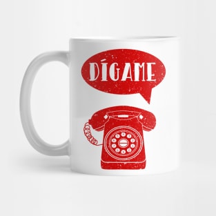 Digame Spanish Language retro phone Mug